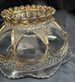 Antique EAPG Beaumont Glass Co Clear Duchess 103 OMN 8.5” Serving Bowl Gold Trim