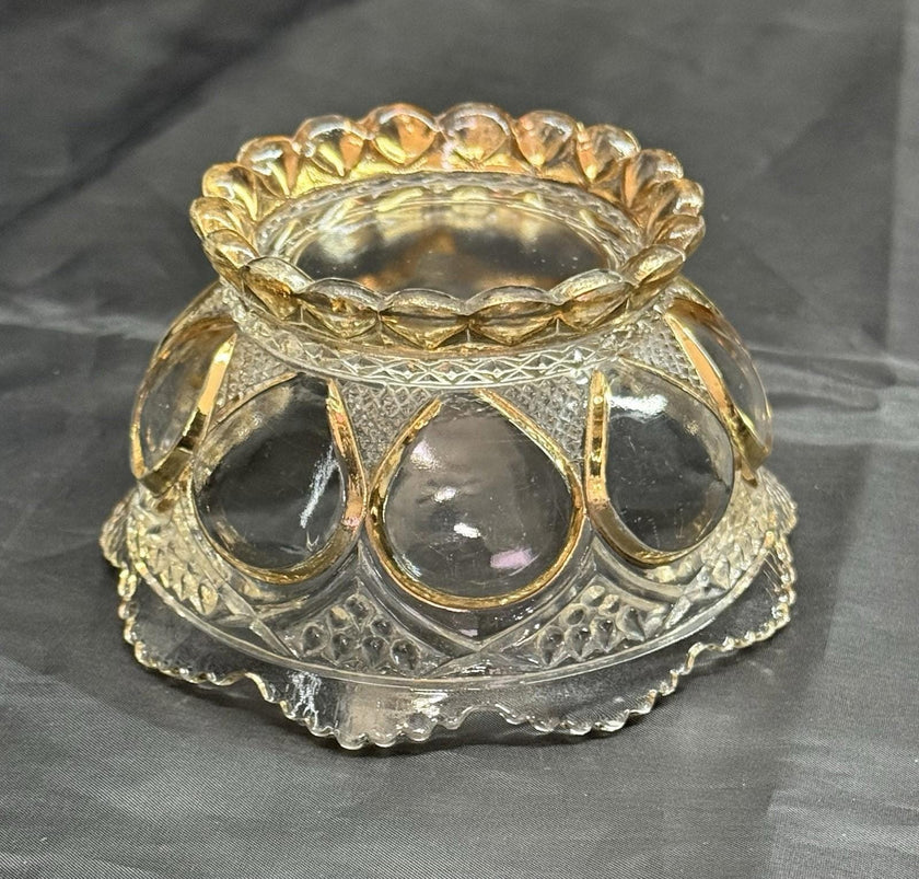 Antique EAPG Beaumont Glass Co Clear Duchess #103 OMN Pattern 4.5” Dessert Bowl