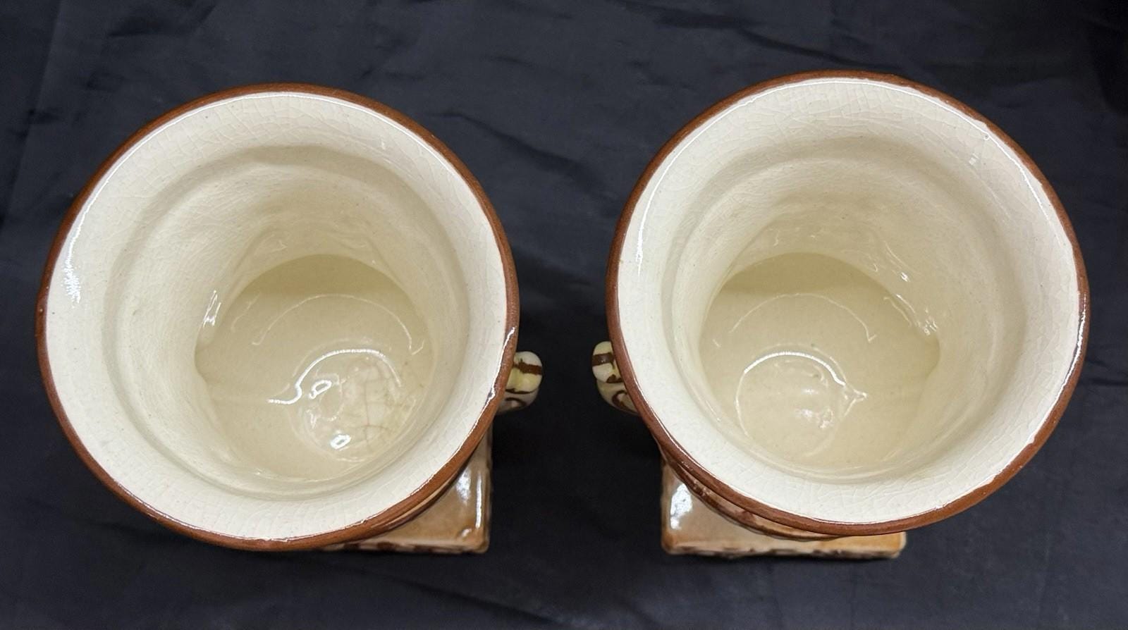 Set Of 2 Morikin Ware Made in Occupied Japan Vases Capodimonte Style 1945-1952