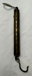Antique Chatillon Brass Hanging Scale 4 Lb Capacity Fish Produce Spring Scale