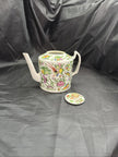 Antique Chinese Porcelain Teapot with Lid Cantonese Famile Rose 19th Century