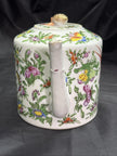 Antique Chinese Porcelain Teapot with Lid Cantonese Famile Rose 19th Century