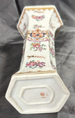 Antique French Edmé Samson Armorial Porcelain Vase Chinese Famille Rose Style