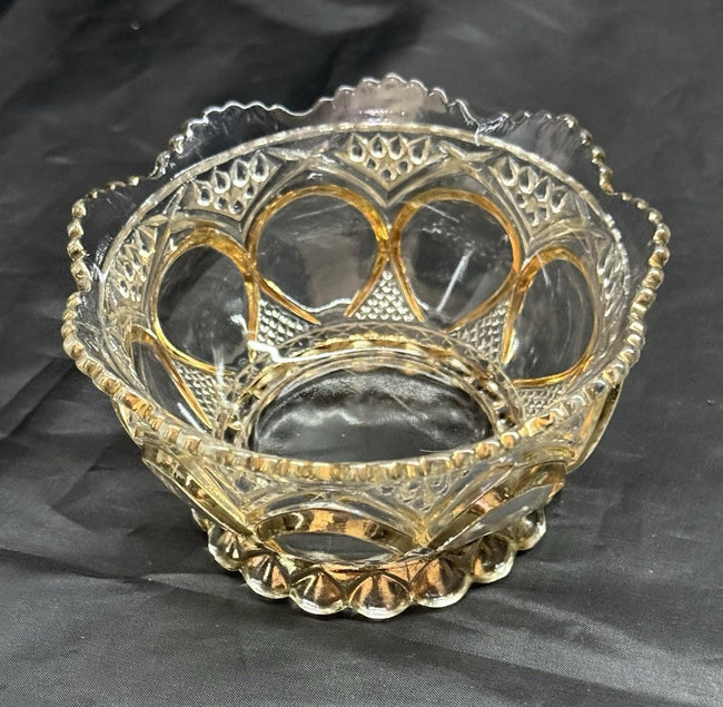 Antique EAPG Beaumont Glass Co Clear Duchess #103 OMN Pattern 4.5” Dessert Bowl