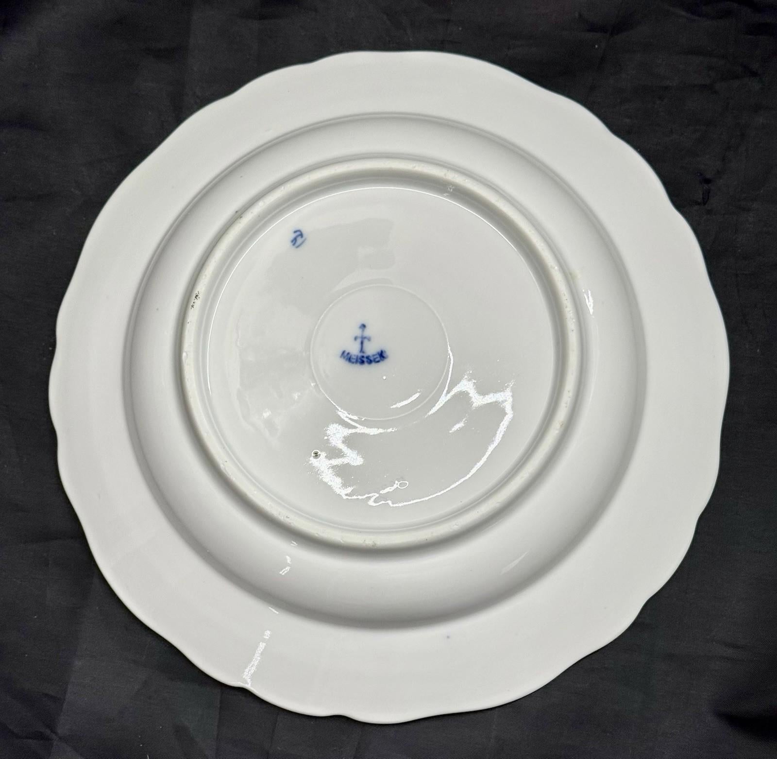 Antique Meissen Blue Onion 9” Soup Bowl 1900-1925 Excellent - Pristine Condition