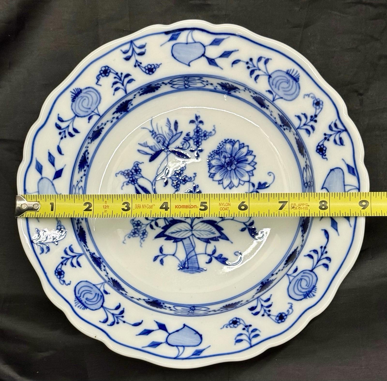 Antique Meissen Blue Onion 9” Soup Bowl 1900-1925 Excellent - Pristine Condition