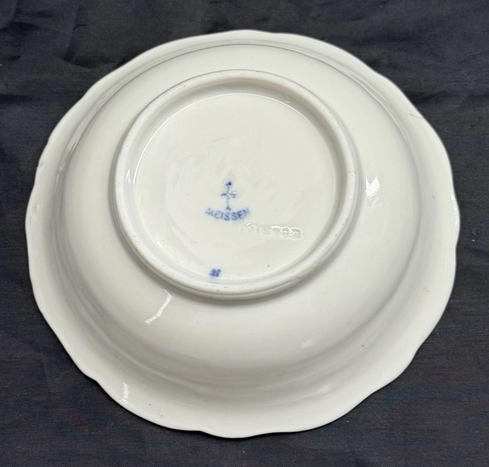 Antique Ernst Teichert Meissen Salad Bowl 5 3/4” Blue Onion Pattern Cereal Bowl