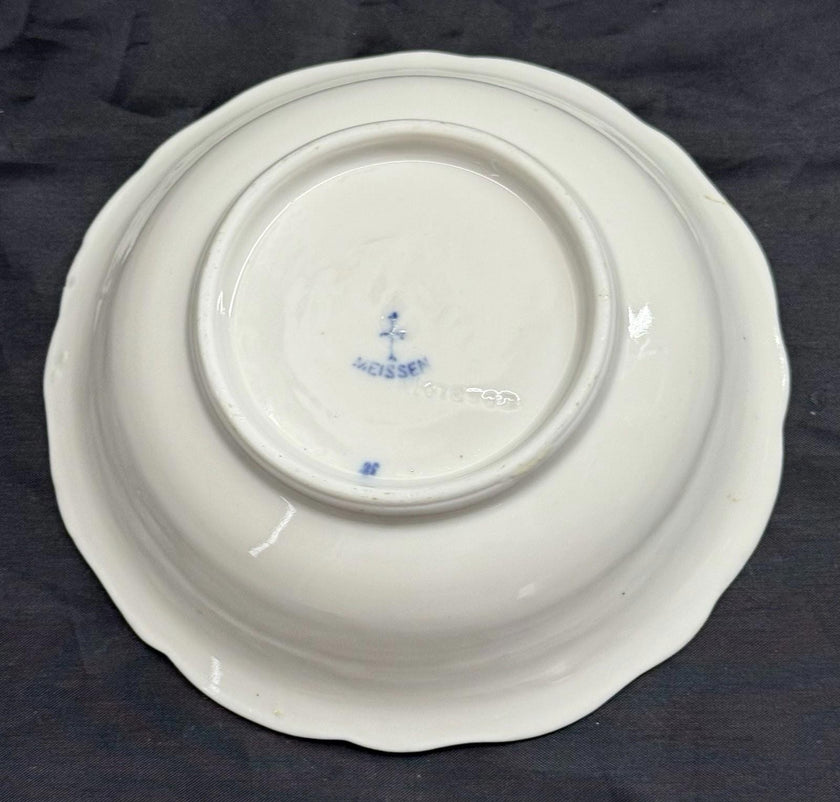 Antique Ernst Teichert Meissen Salad Bowl 5 3/4” Blue Onion Pattern Cereal Bowl