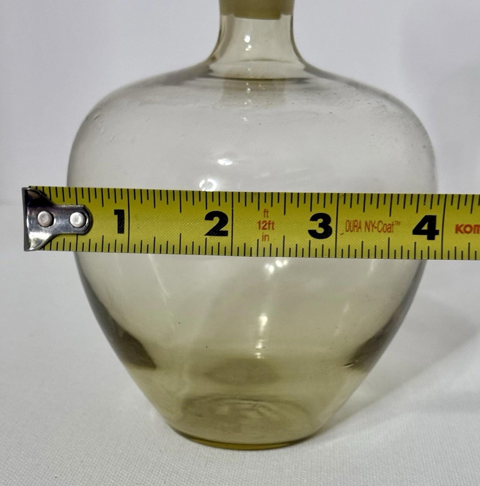 Ekenas Sweden Amber Glass Decanter with Shot Glass Stopper Scandinavian Modern