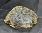 Antique (EAPG) Trinket Bowl US Glass Co # 15093 The States Gilded Sawtooth Edge