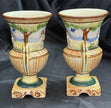 Set Of 2 Morikin Ware Made in Occupied Japan Vases Capodimonte Style 1945-1952