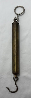 Antique Chatillon Brass Hanging Scale 4 Lb Capacity Fish Produce Spring Scale