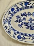 Antique LS&S Meissen Blue Onion Oval Platter 11.5 inch Lazarus Straus and Sons RARE!