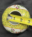 Vintage Japanese Porcelain Vase Ginger Jar Yellow Floral Famille Rose Style