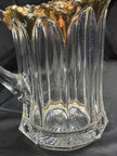 Antique Heisey Colonial Peerless 300 Water Pitcher Gold Flash Sawtooth Edge RARE