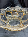 Antique EAPG Beaumont Glass Co Clear Duchess 103 OMN 8.5” Serving Bowl Gold Trim