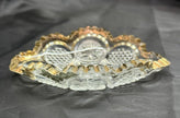 Antique (EAPG) Trinket Bowl US Glass Co # 15093 The States Gilded Sawtooth Edge